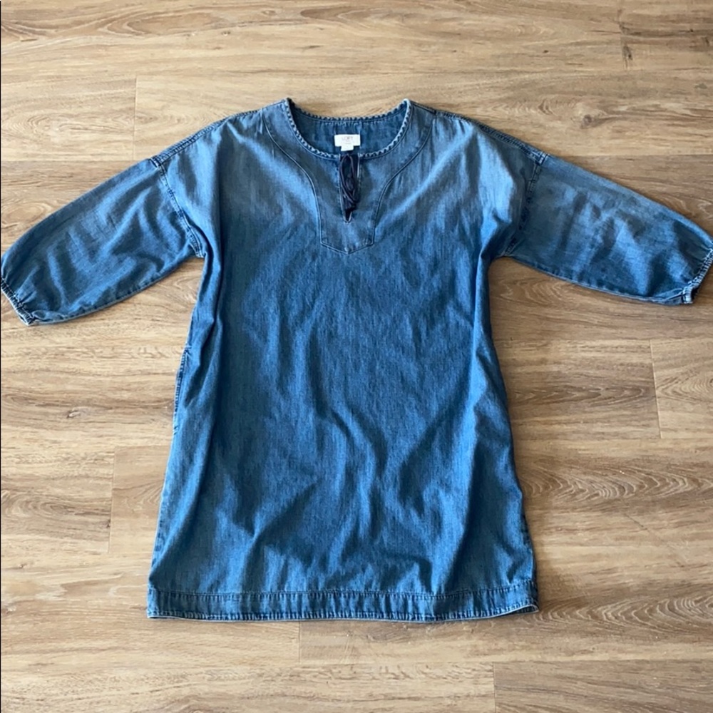 LOFT chambray tunic shirt dress